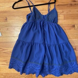 blue dress with detailing